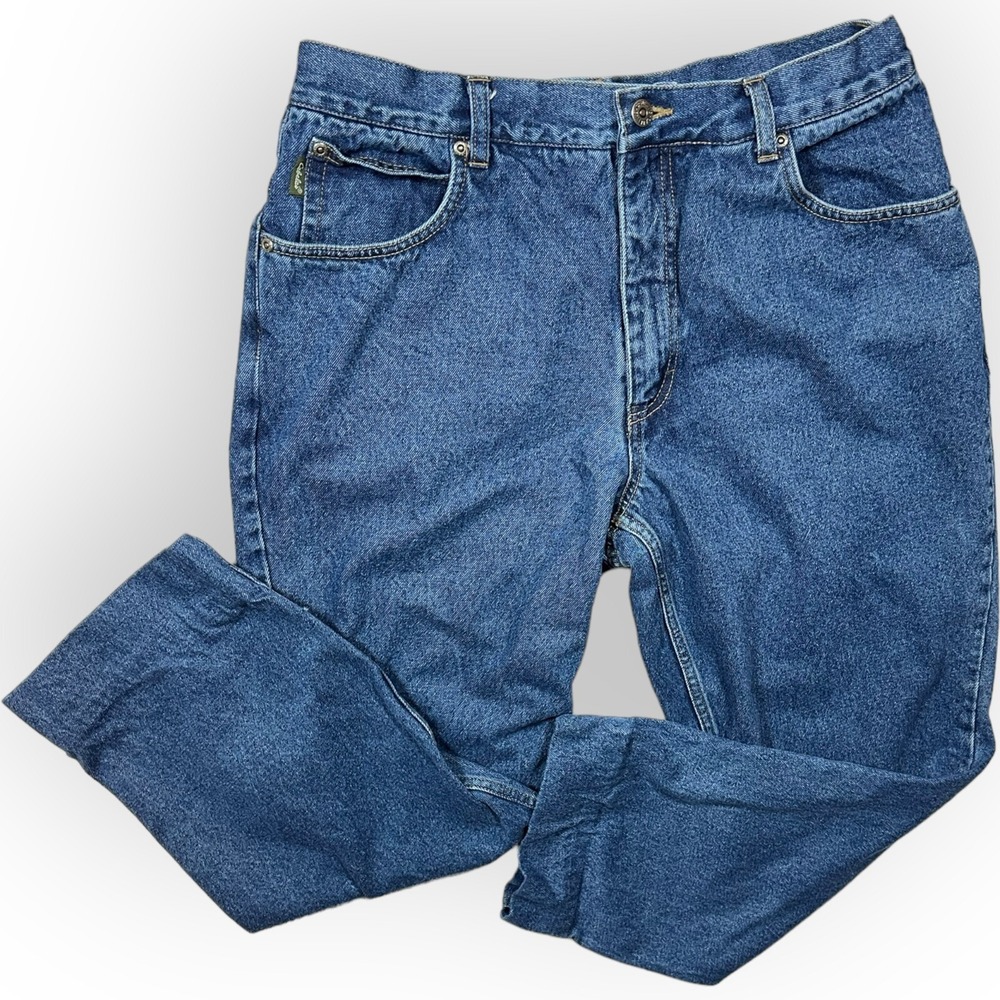 Cabela's Casual Blue Denim Straight Leg Jeans Womens Sz 16 Workwear